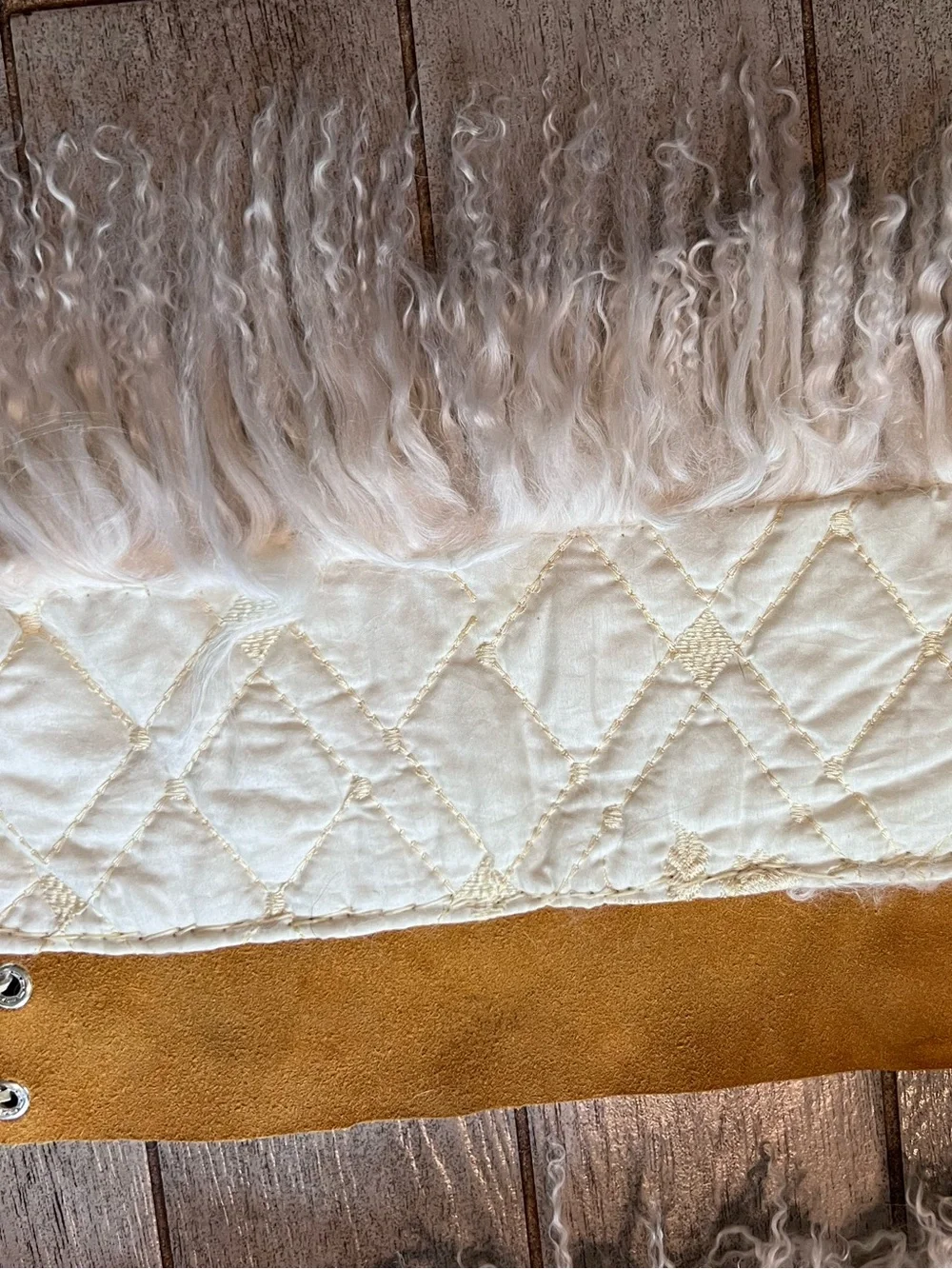 Authentic Custom handcrafted lamb fur boot toppers or foot/ankle adornment